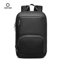 Ozuko New Korean Style Backpack Commuting Mens Business Casual Backpack Waterproof Apple Computer Bag