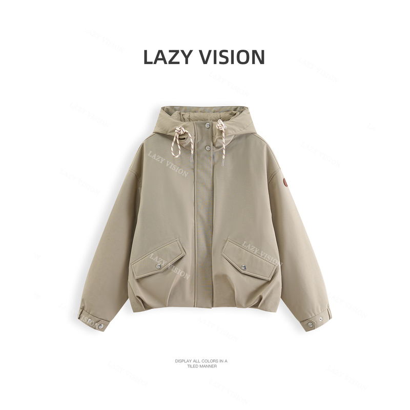 Lazyvision Rich 95 White Goose down Jacket Women's Winter Moisture-Resistant Wool Blend Hooded Coat 37144 Lazyvision Rich 95 White Goose down Jacket Women's Winter Moisture-Resistant Wool Blend Hooded Coat 37144