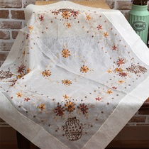 Special price clearance for foreign trade European-style embroidered bamboo festival yarn square round table cloth dust cover bed head cabinet refrigerator cover cloth cover cloth