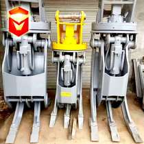 Excavator with rock grabber hydraulic rotary rock grabber double cylinders to increase opening grab stable performance factory price