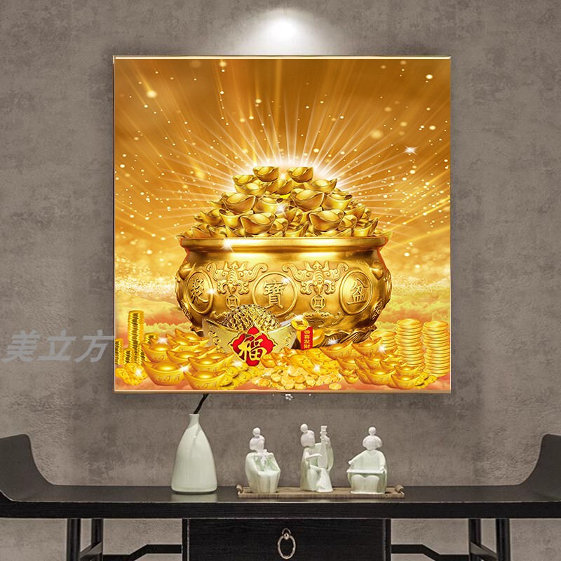 Decorative Painting of a Cornucopia, Gold and Jade Filling the Hall, Money Tree, Attracting Wealth and Prosperity, Suitable for Living Room, Entrance Hall, Corridor, Background Wall Hanging Painting Decorative Painting of a Cornucopia, Gold and Jade Filling the Hall, Money Tree, Attracting Wealth and Prosperity, Suitable for Living Room, Entrance Hall, Corridor, Background Wall Hanging Painting