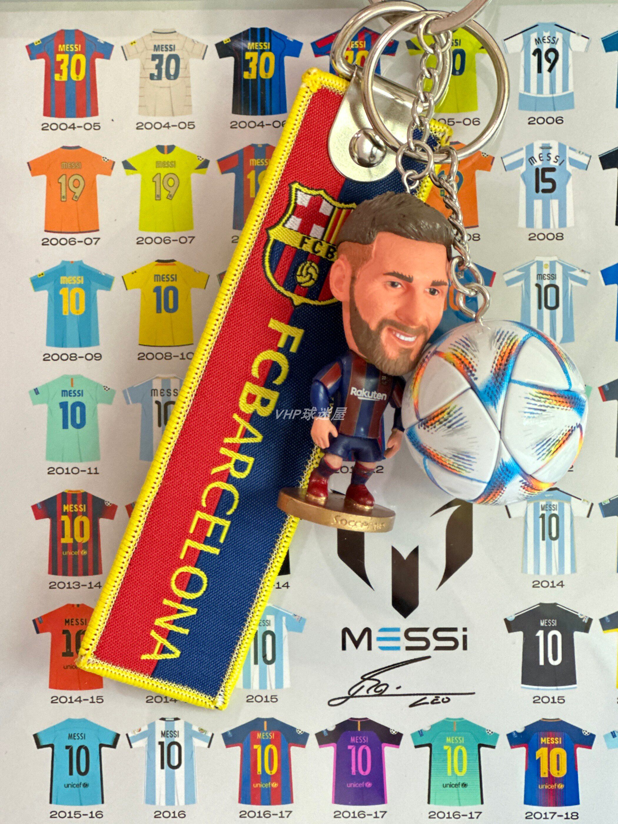 фанатская атрибутика c罗梅西钥匙扣巴萨皇马队徽挂饰纪念品足球明星周边礼物送男生 OTHER