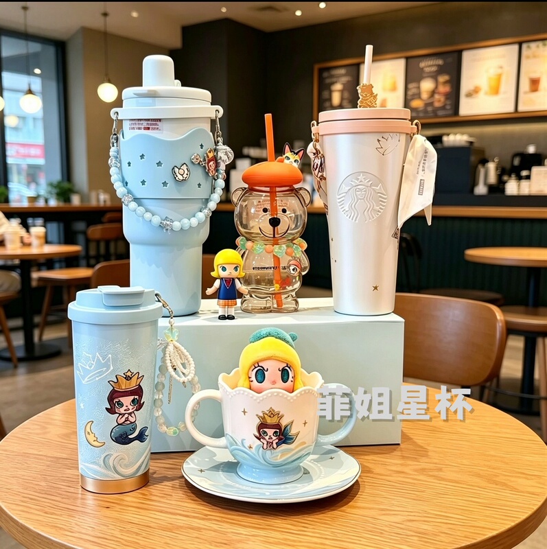 Starbucks Bubble Mart Molly Collaboration Soft Snow Star Dream Ocean Insulated Cup Straw Cup Mug Starbucks Bubble Mart Molly Collaboration Soft Snow Star Dream Ocean Insulated Cup Straw Cup Mug