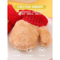0 to 3 months baby gloves winter infants and small babies childrens warm thickened plus velvet soft and cute baby boy