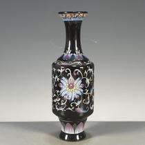 Porcelain antiques antiques second-hand collections miscellaneous Qing Dynasty Qianlong year-made black-bottomed flower vase