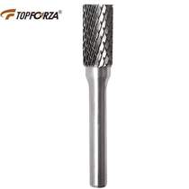 TOPFORZA tungsten steel grinding head A-type alloy rotary file hard metal cylindrical double groove
