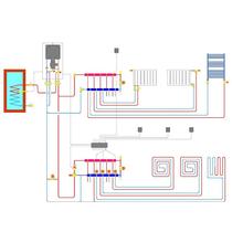 Door-to-door installation and construction of floor heating in Beijing. Household laying of dry-type backfill-free water floor heating modules.