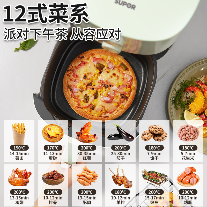 Supor Air Fryer for Home Use, New Model 2025, Air Fryer, Steamer, and Oven All-In-One, Microwave Oven, Official Genuine Product