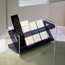 Acrylic remote control storage box light luxury simple storage ornaments living room hotel multi-functional desktop storage rack