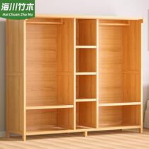 Wooden simple wardrobe household small wardrobe bedroom small apartment dormitory cabinet rental room economical hanging wardrobe