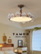 Yameng French-Style Mid-Century Bedroom Ceiling Lamp, Vintage American Floral, Warm and Romantic, Study Room, Master Bedroom Lighting Fixtures