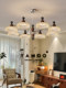 Yameng French Mid-Century Style Living Room Chandelier, High-End Retro Dining Room Lamp, Master Bedroom Study Lamp, Hall Main Lamp