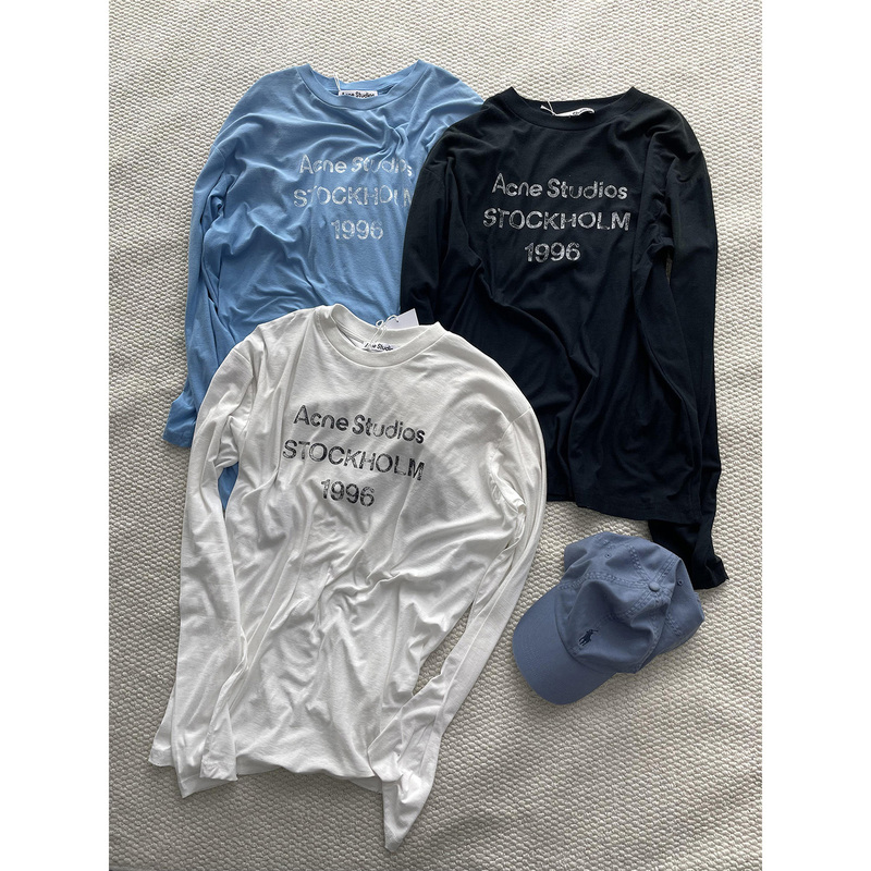 American Retro Style White Long-Sleeved T-Shirt with Numbers and Letters for Women, Early Autumn New Design, Loose, Lazy and Versatile Top American Retro Style White Long-Sleeved T-Shirt with Numbers and Letters for Women, Early Autumn New Design, Loose, Lazy and Versatile Top