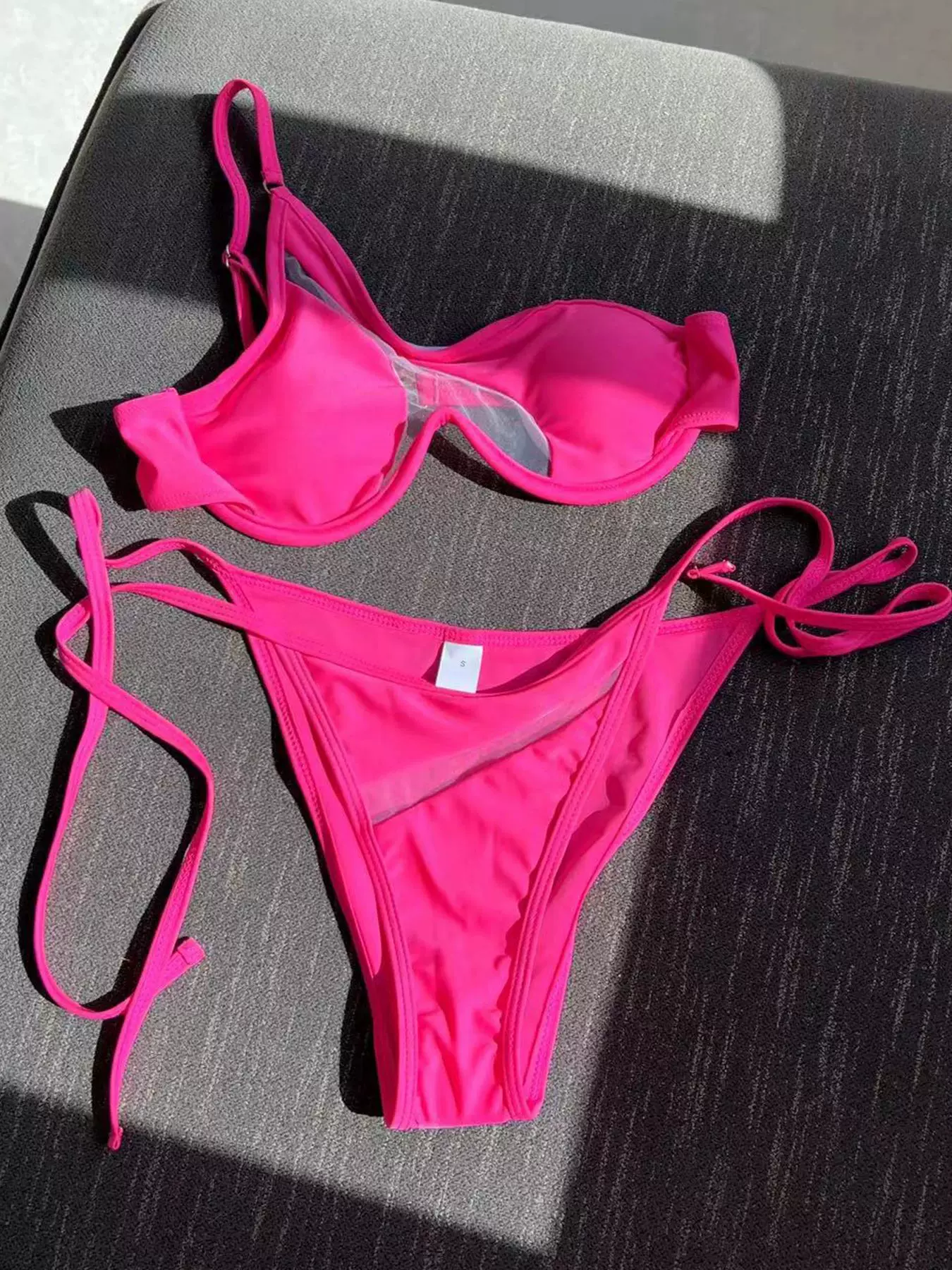 [2023 New Sexy Mesh Patchwork Bikini Set Swimsuit For Women]