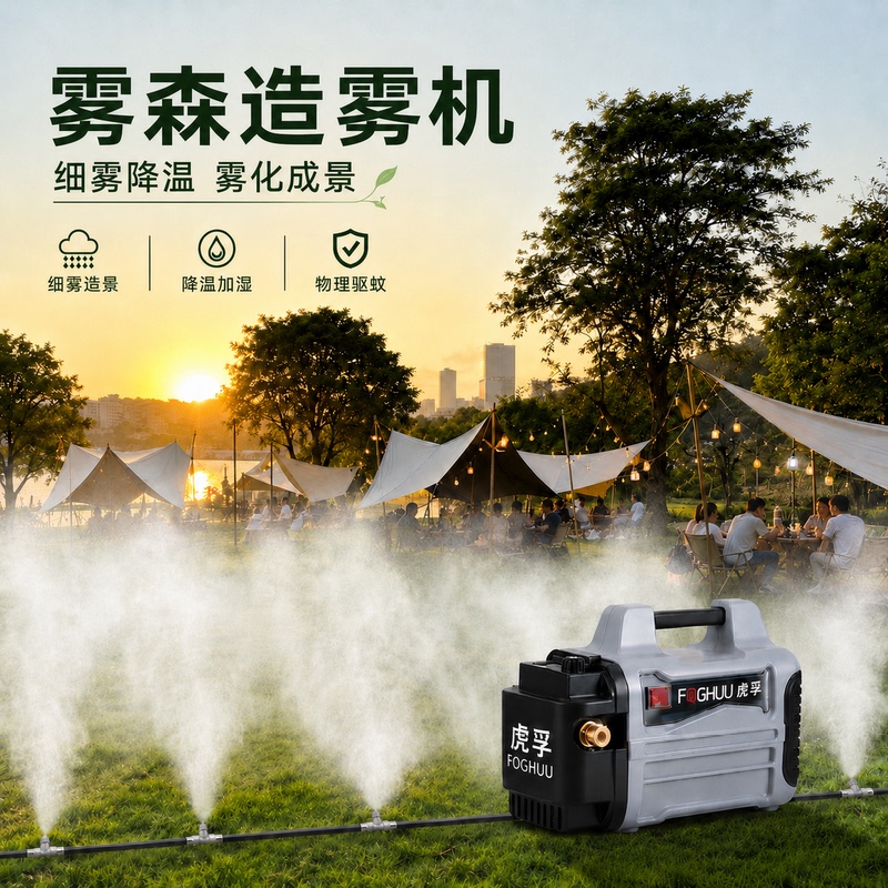 Camping, Catering, Leisure, B&B, Restaurant Landscaping, High-Pressure Atomization Spray, Cooling and Humidifying Equipment, Mist Forest System Camping, Catering, Leisure, B&B, Restaurant Landscaping, High-Pressure Atomization Spray, Cooling and Humidifying Equipment, Mist Forest System