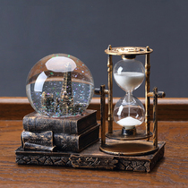 Crystal ball hourglass timer creative ornaments personalized wine cabinet living room home decorations room TV Cabinet Accessories