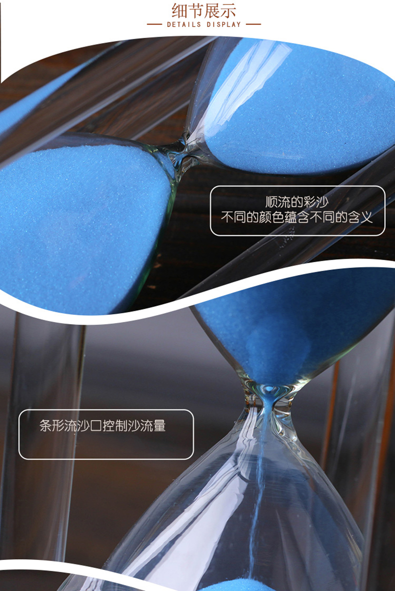 Pha lê đồng hồ cát đồng hồ cát 30/60 phút sáng tạo đồ trang trí nhỏ phụ kiện nhà rượu tủ quà sinh nhật đồ dcor phòng ngủ