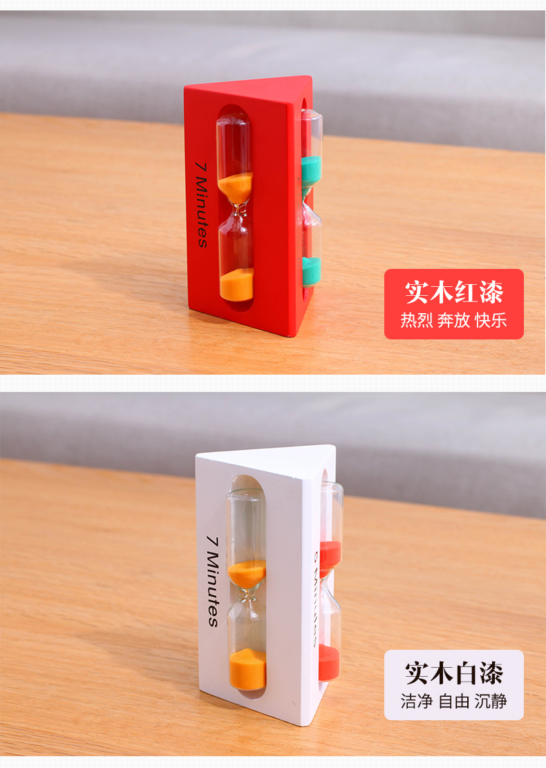 Kết hợp đồng hồ bấm giờ đồng hồ trẻ em 3/5/7 phút thời gian mini cát trang trí nhà nhỏ mẫu tủ trang trí phòng khách đẹp