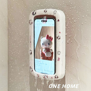 Hellokitty bathroom waterproof mobile phone box lazy bracket for bathing and watching tv rotatable bathroom storage rack