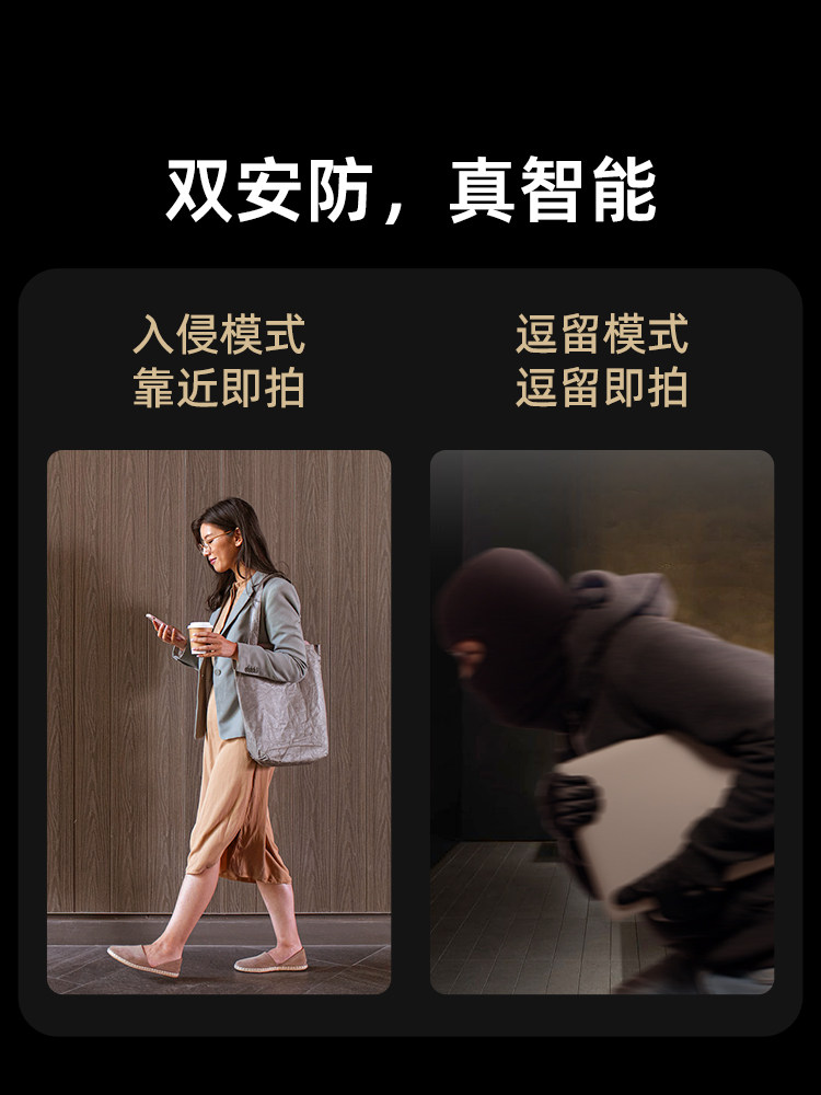 Kaidis P30Promax Twin Star Face Recognition Fingerprint Cat Eye Home Surveillance Electronic Lock Entry Door Smart Lock