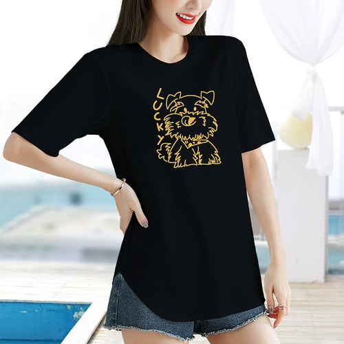 Летняя футболка с коротким рукавом, оверсайз