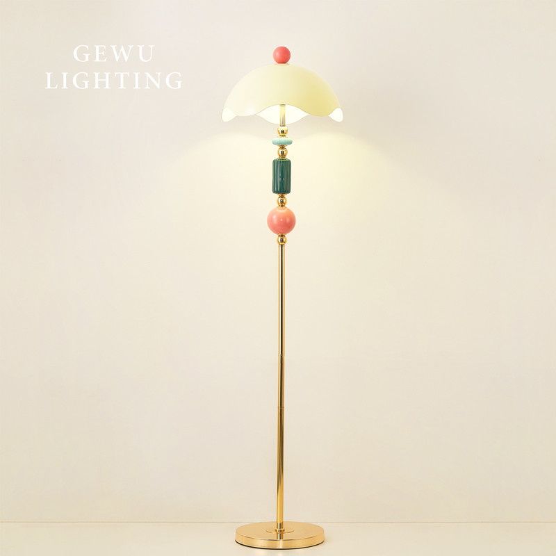 Gewu Italian Designer French Eggshell Floor Lamp Bedroom High-End Light Luxury Bedside Atmosphere Lamp Gift