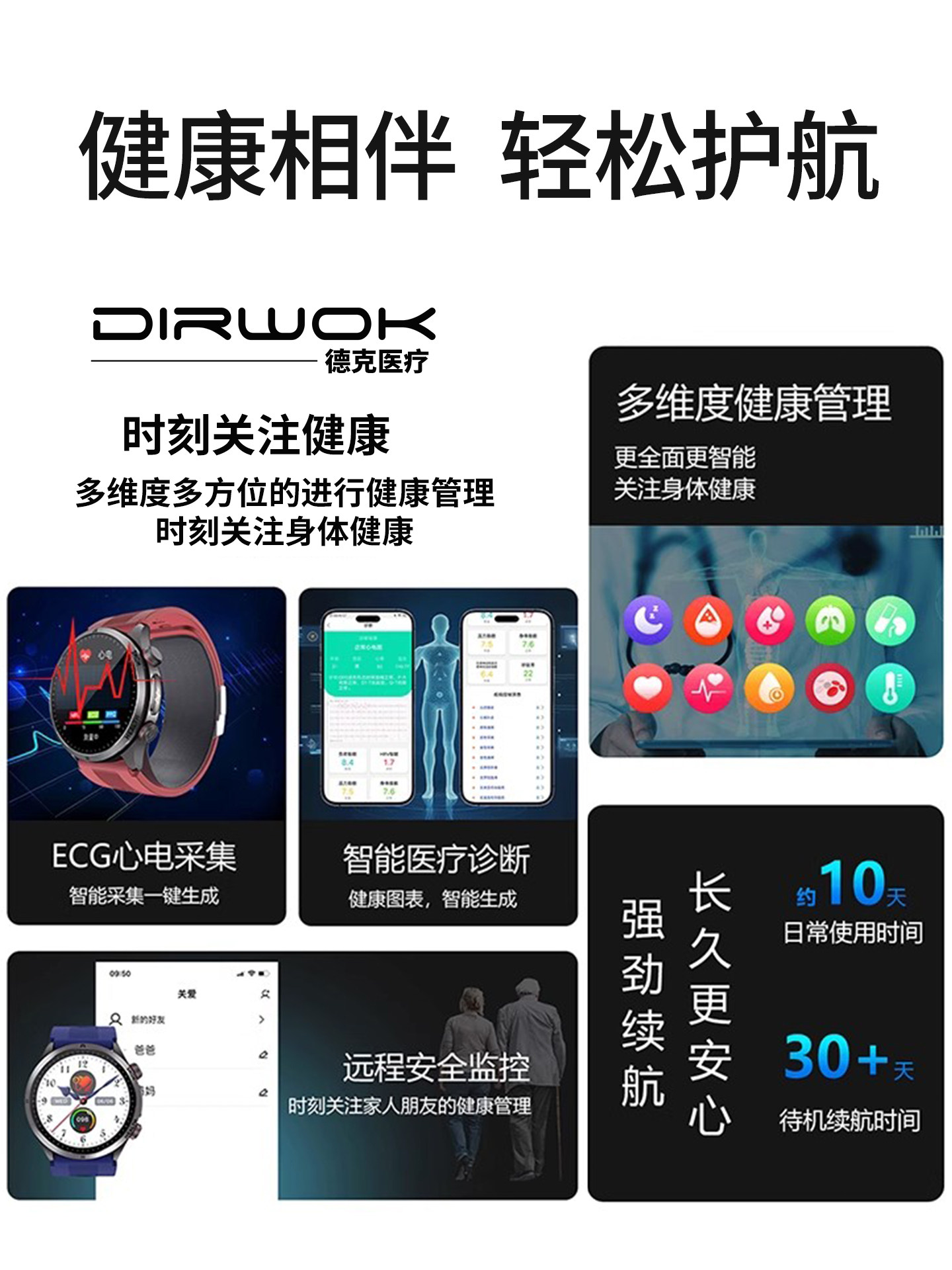 Spring Festival Gift Blood Pressure Monitoring Watch with Voice Broadcast, Ecg Electrocardiogram, Uric Acid and Blood Lipid Assessment, Sos Emergency Call, Nfc Access Control, Body Temperature, Blood Oxygen, Heart Rate, Sleep and Exercise Health Monitoring Bracelet