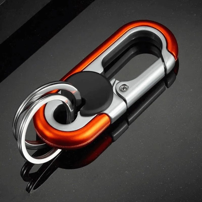 Men's Key Chain Business Waist-Hanging Car Keychain Pendant Key Ring Creative Double-Ring Keychain Motorcycle