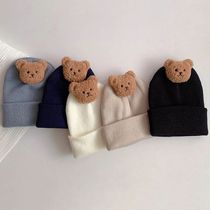 Korean Baby Autumn Winter Hat Cute Bear Knitted Warm Newborn