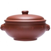 Authentic Yixing original ore purple sand steam pot soup pot unglazed handmade household water-proof steaming built water purple pottery steam pot chicken steamer