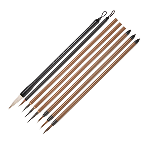 Китайская рисовая линия рисунок набор ручки специальная щетка для учеников начальной школы, рисунок для волос волка, очень тонкий маленький маленький размер средний мелкий кисточник цветочные ветви и листья