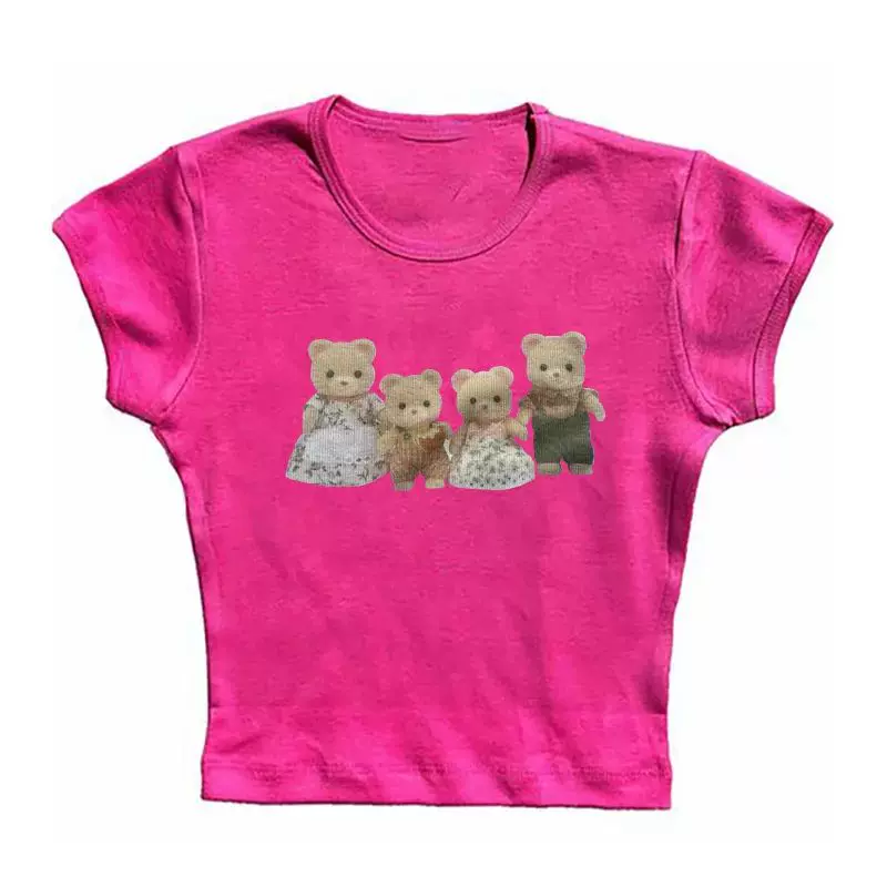 Футболка женская Y2K CRO POP это Tee Bear принт милые графика UM