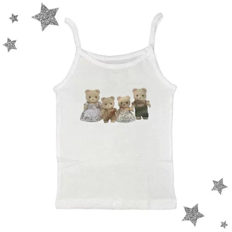 Футболка женская Y2K CRO POP это Tee Bear принт милые графика UM
