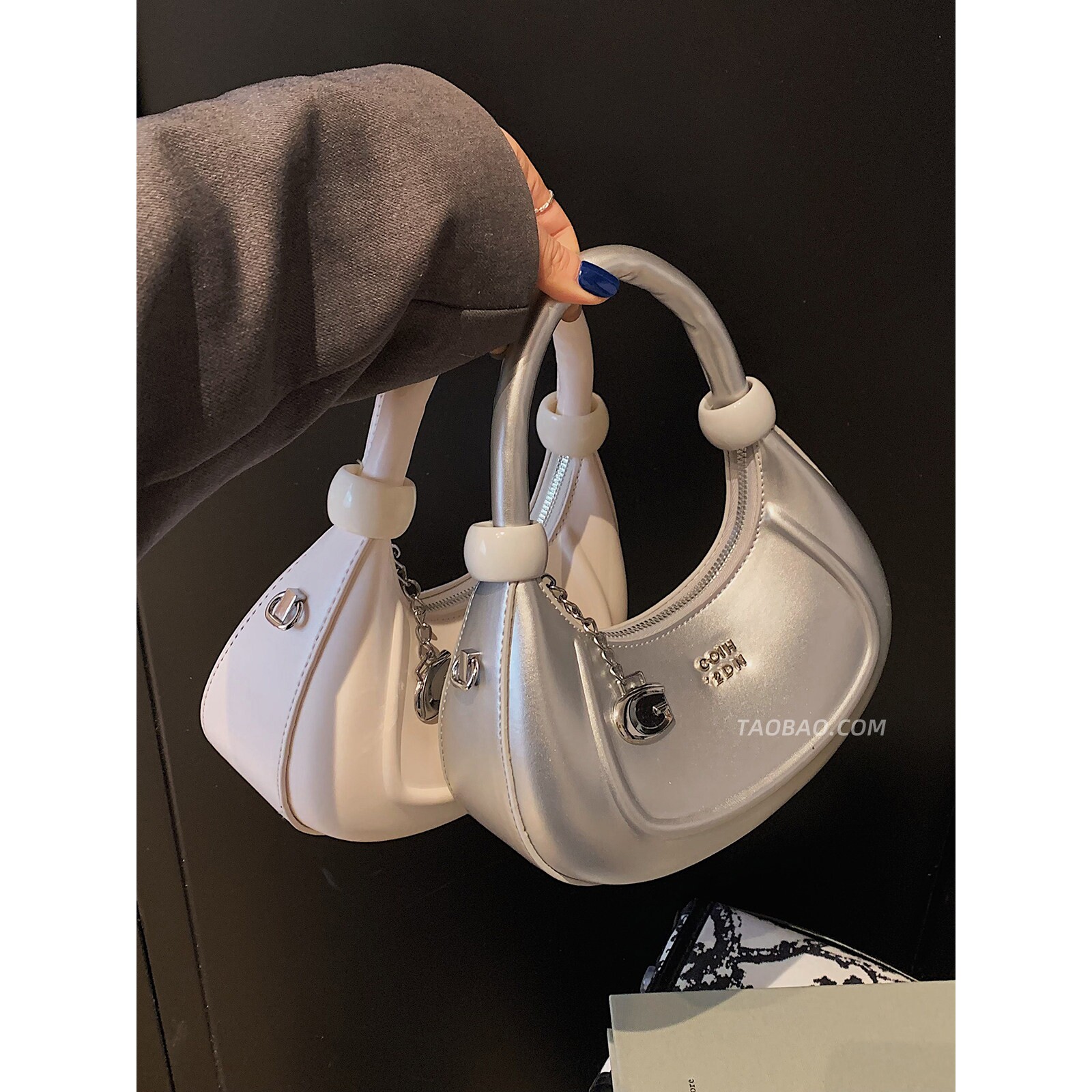 Luxury Niche Women's Handbag 2026 New Spring/Summer Versatile Crossbody Bag Exquisite Mini Tote Half-Moon Bag - Thumbnail 2