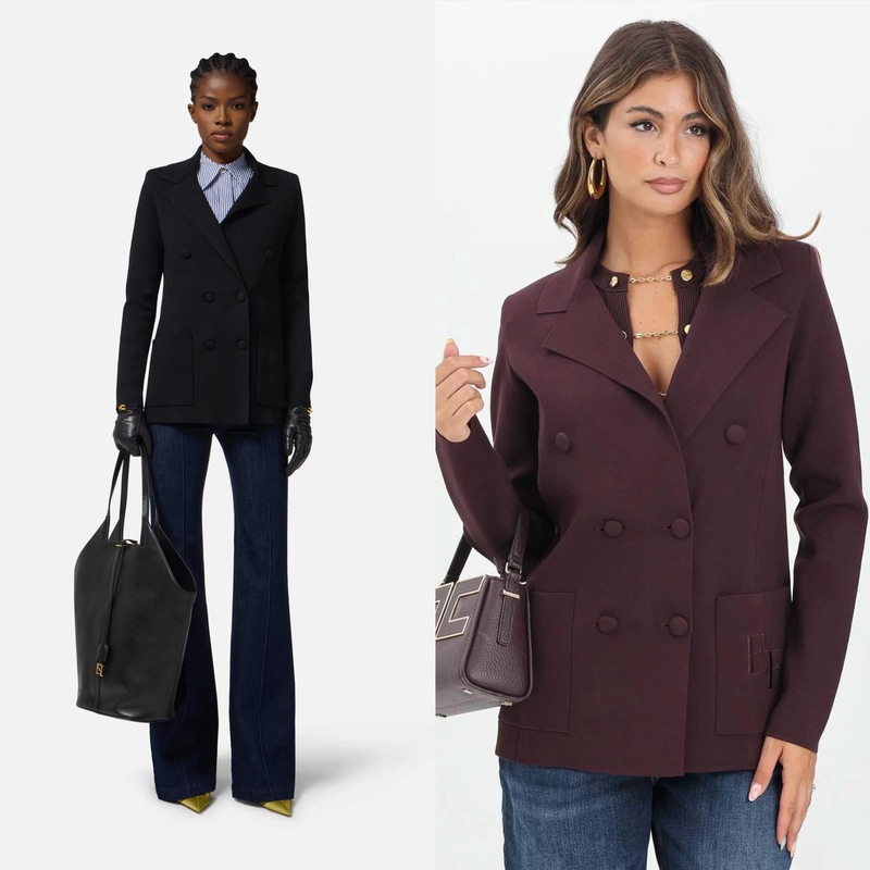 Ladybella Sister Elisabetta Italian Ef Double-Breasted Blazer with a Commuter Style and Elegant Temperament Ladybella Sister Elisabetta Italian Ef Double-Breasted Blazer with a Commuter Style and Elegant Temperament