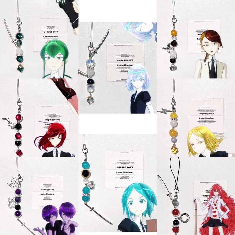 Gemstone Country Series: Phosphophyllite, Diamond, Amethyst, Jade, Antarctic Cinnabar, Phone Chain, Yellow Diamond, Rutile Pendant Gemstone Country Series: Phosphophyllite, Diamond, Amethyst, Jade, Antarctic Cinnabar, Phone Chain, Yellow Diamond, Rutile Pendant