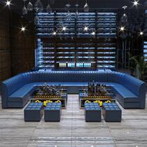 Customized commercial KTV sofa box music restaurant bar karaoke room karaoke hall U-shaped L-shaped deck coffee table manufacturer