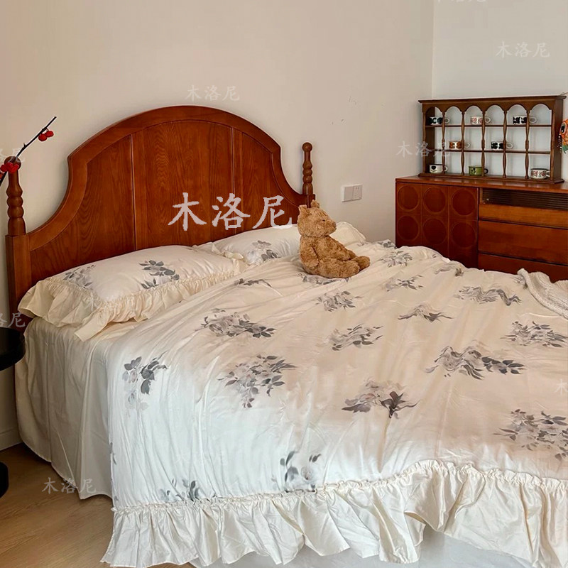 法式复古实木床为何成为小户型家居装修的新宠?适合哪些人群?-板木结合床-淘宝好物网