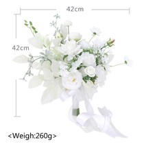 Hot selling 2023 spring wedding bride holding flowers forest style outdoor wedding photo props home decoration handwritten flowers