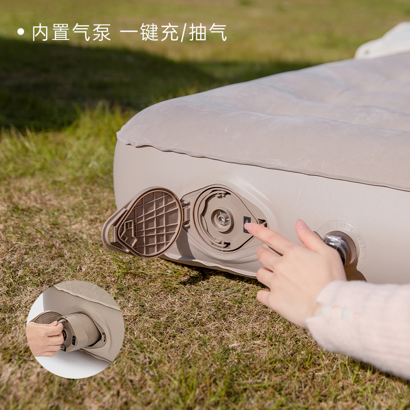 Inflatable travel mattress, tent, soft heel anti-stress "Gopher", storage system