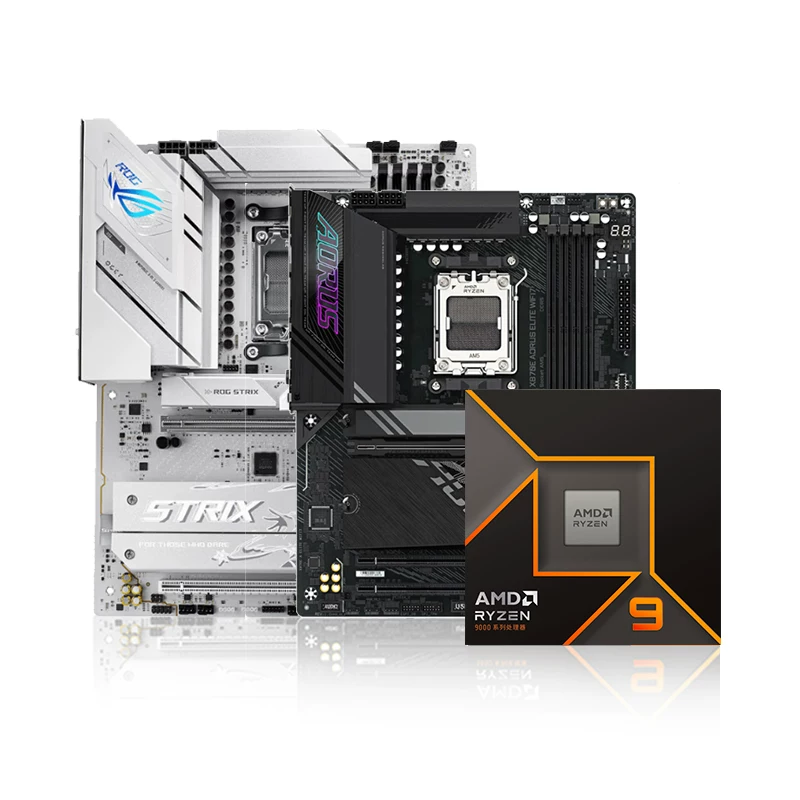 AMD Asus, материнская плата, набор, процессор AMD Ryzen R9 9900x, 9950/9950×, 9950×3, 3D, x870