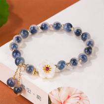 Natural sugar heart agate bracelet for women copper accessories cherry blossom bracelet jewelry bracelet beautiful style Chinese style bracelet girlfriends