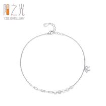 s925 sterling silver sweet bow bracelet womens Japanese and Korean popular niche design cream sweet style hand jewelry