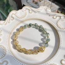 Original natural crystal bracelet for women with blonde hair crystal green ghost citrine bracelet niche simple gift giving