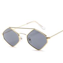 Fashion Diamond Sunglasses Women Retro Metal Double Beam Wil