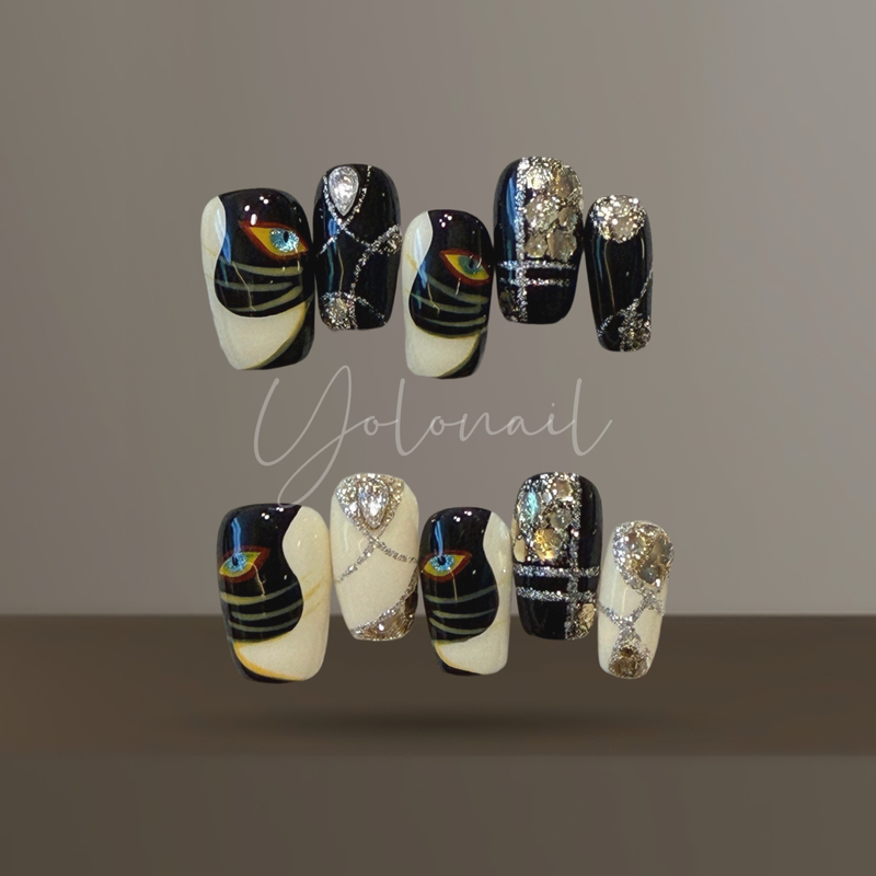 T883.Yolo Niche Design Handmade Wearable Nails T883.Yolo Niche Design Handmade Wearable Nails