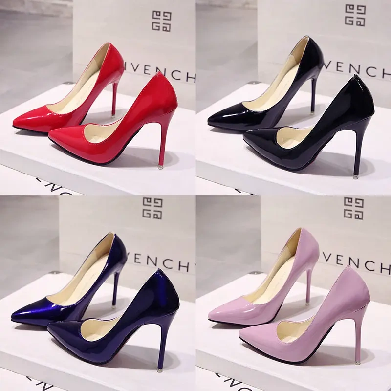 High Heels for Women, Stiletto Heels, 2022 New Summer Style, Black with Red Soles, Sexy Pointed Toe Shoes