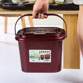 Tea bucket tea slag bucket kung fu tea set accessories small tea bucket household plastic tea trash can waste water bucket with lid