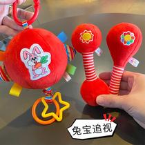 Baby vision training red ball 0-3 months newborn baby visual pursuit red soft cloth ball toy 1 year old
