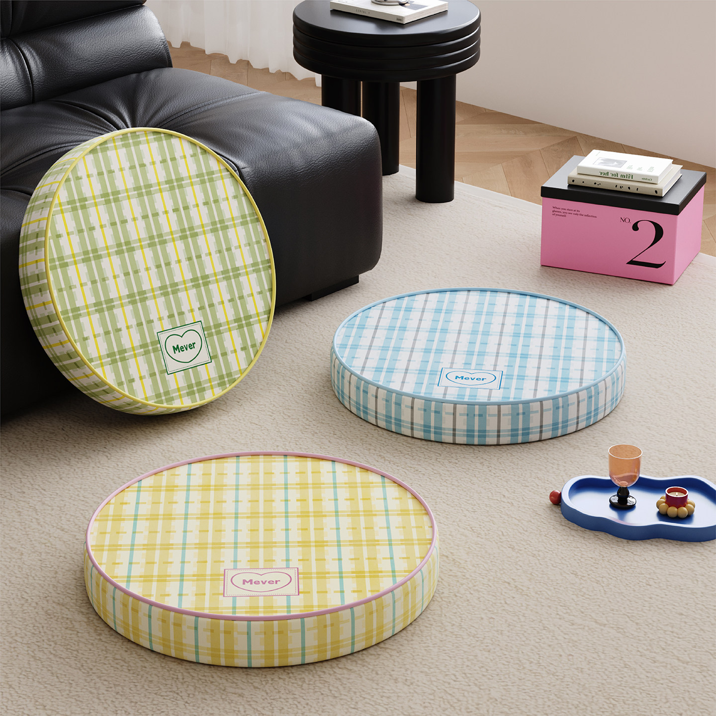 Korean style cream style futon lazy tatami cushion